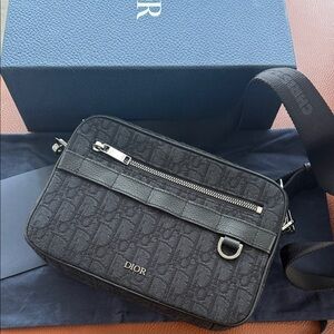 Dior Monogram Black Messenger Bag